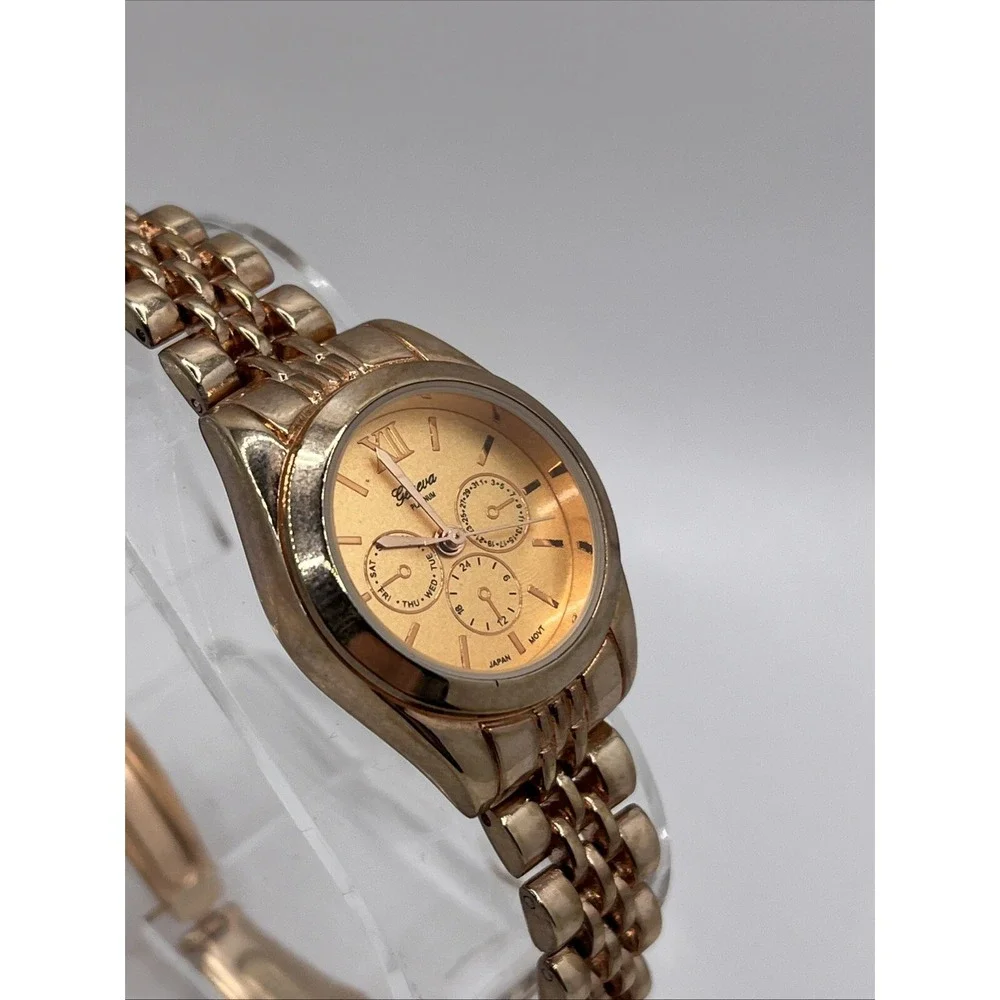 Geneva Platinum Women's Rose Gold Quartz Watch 7